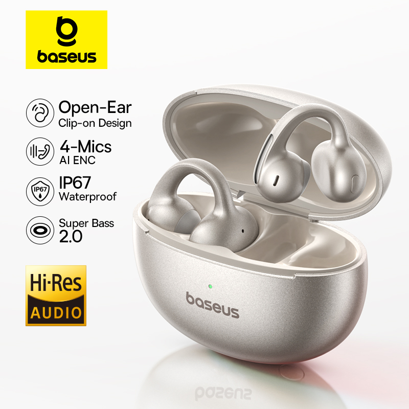 Open Ear Air Conduction Headphones - Baseus mc1 pro clipe de orelha