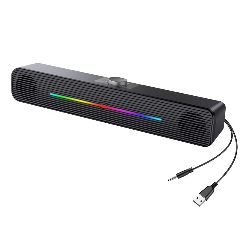 E-1407 Caixa de Som Sem Fio co - Rgb Computer Soundbar For Pc avaliação e preço