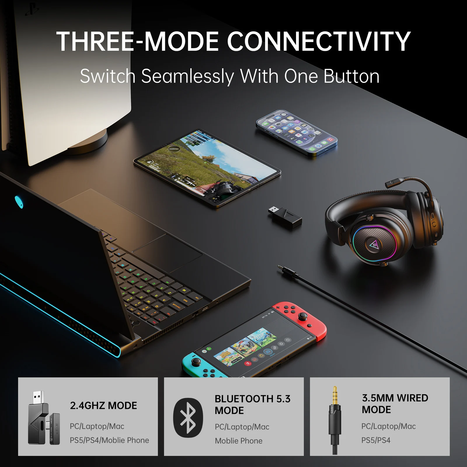 Oneodio EKSA MaKo BT Bluetooth - Anc Wireless Over Ear Headphones avaliação e preço