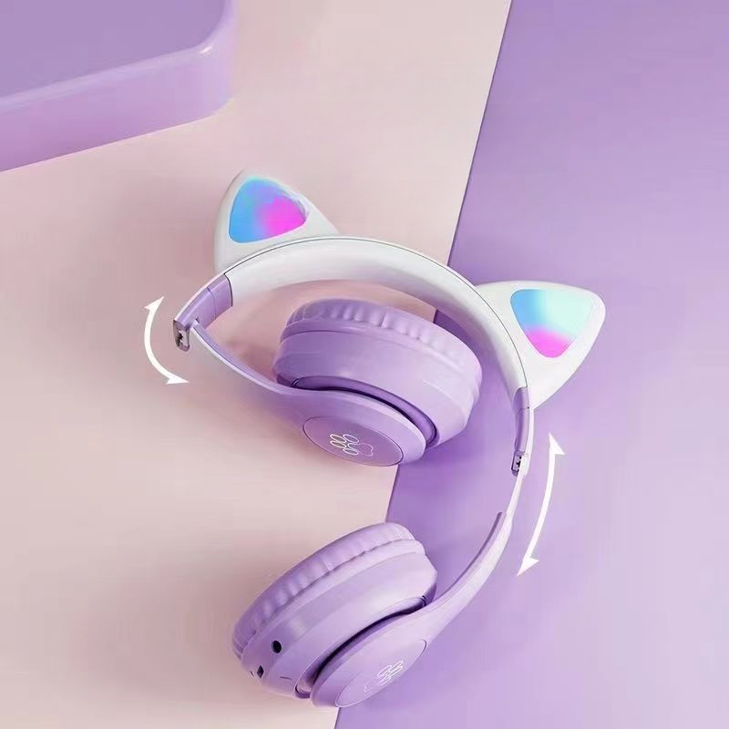 Over-ear Cat Ear LED Respiraçã - Anc Wireless Over Ear Headphones avaliação e preço