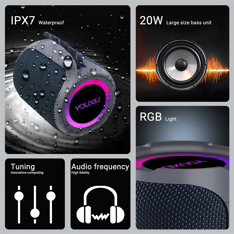 40W Portátil Bluetooth Speaker - Portable Bluetooth Speaker Waterproof Ipx7 avaliação e preço